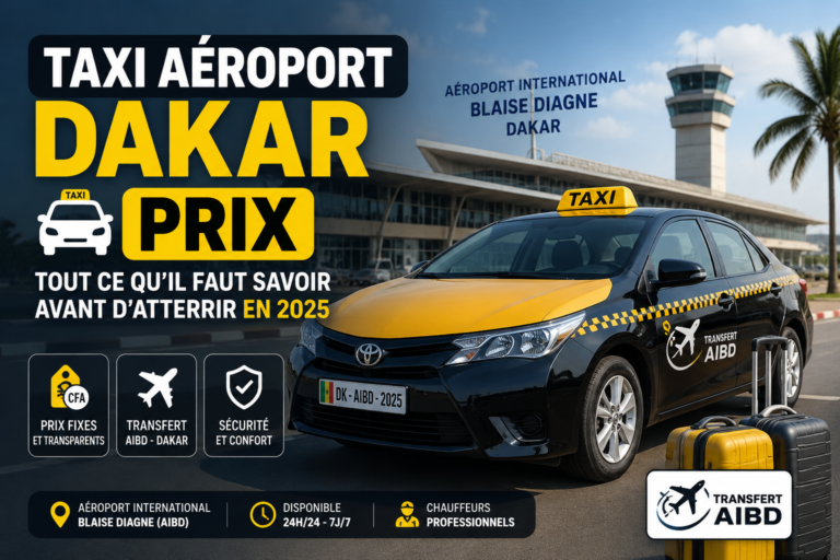 Taxi aéroport Dakar prix : tout ce qu&rsquo;il faut savoir avant d&rsquo;atterrir en 2026